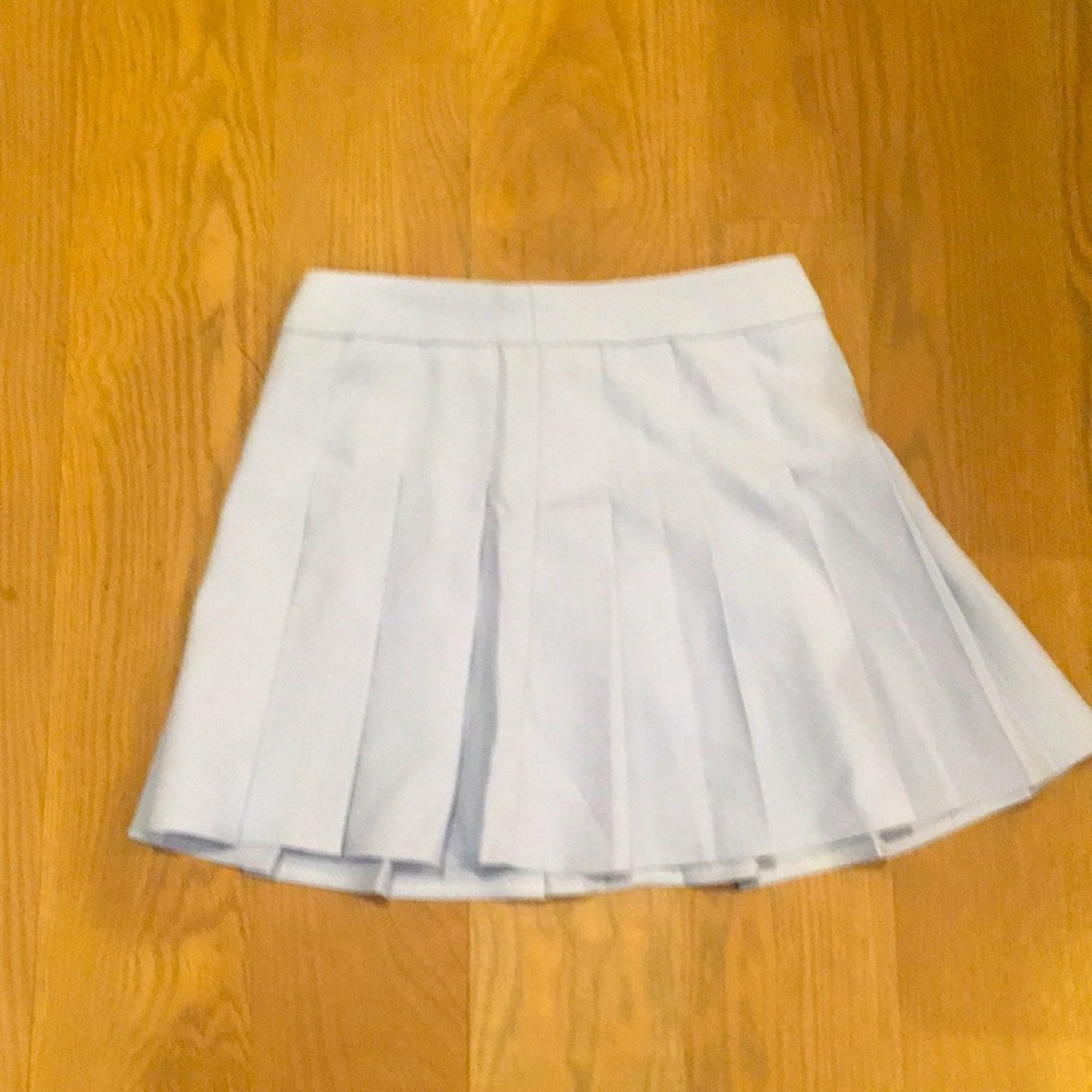 Light Blue Pleated Skirt